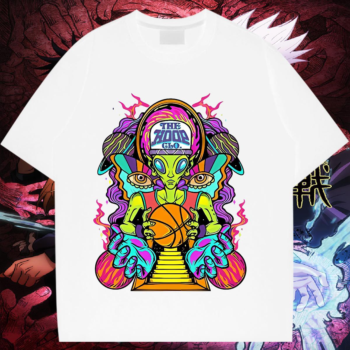 Classic Casual T Shirts Men DIY Printed Couples T Shirts Street Casual Cotton Breathable Popular Tops