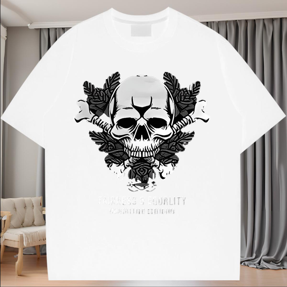 Classic Casual T Shirt For Man Asian Size Casual Beach Tshirts Round Neck Short Sleeve Popular