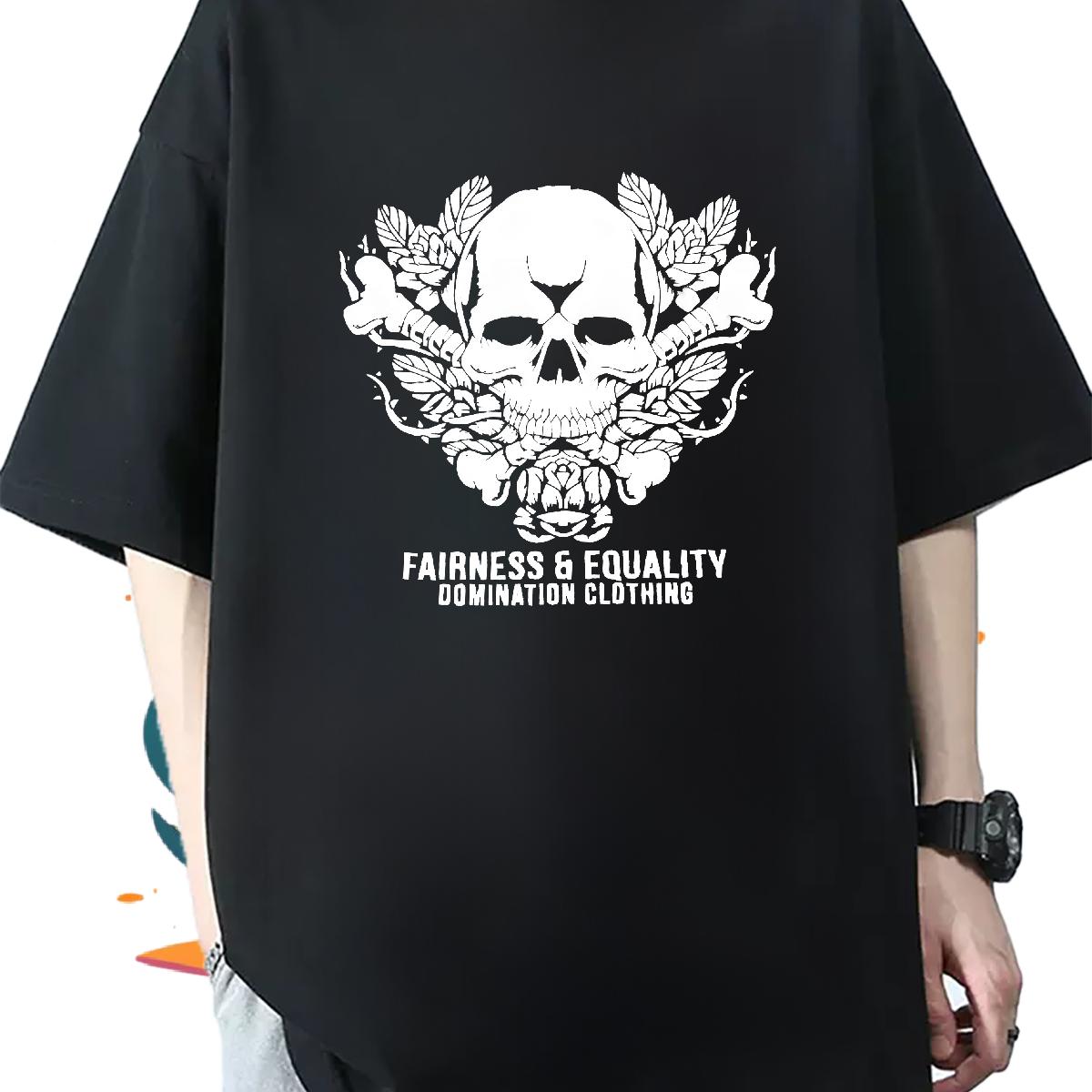 Fashion Design T-Shirts Skull Outdoor Men Clothes T-Shirt Short sleeve Cotton Soft Designer