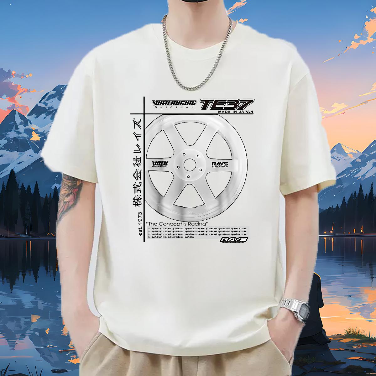 Cool Design Mens Tshirts O-Neck Short Sleeve Cotton Beach T shirt Oversized S-3XL DIY Tops Tees