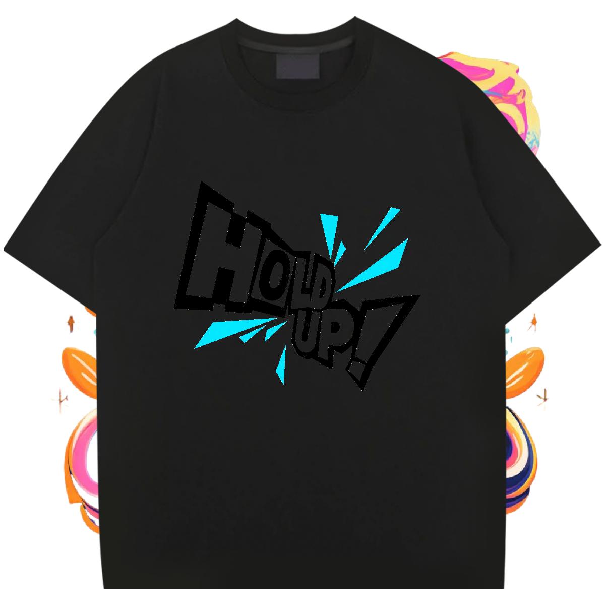 2024 DIY Man T Shirts Black Oversized Hip Hop Tshirts Cotton Breathable Short Sleeve Classic