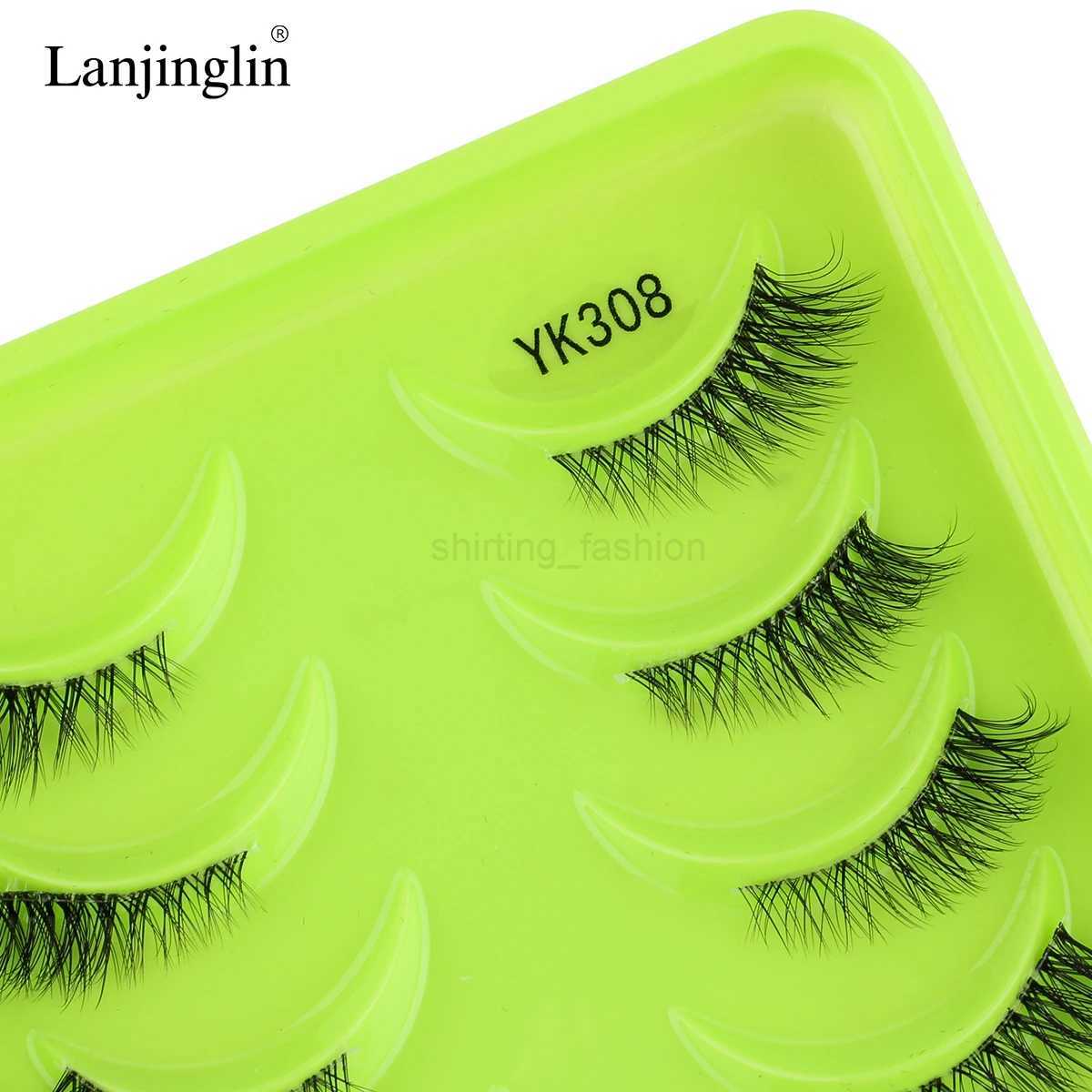 Half Lashes 3/5/10Pairs Natural Short Cat False Eyelashes Hand made Reusable Fluffy Fake Eyelash Makeup Tool Faux Cils CliosCL240713