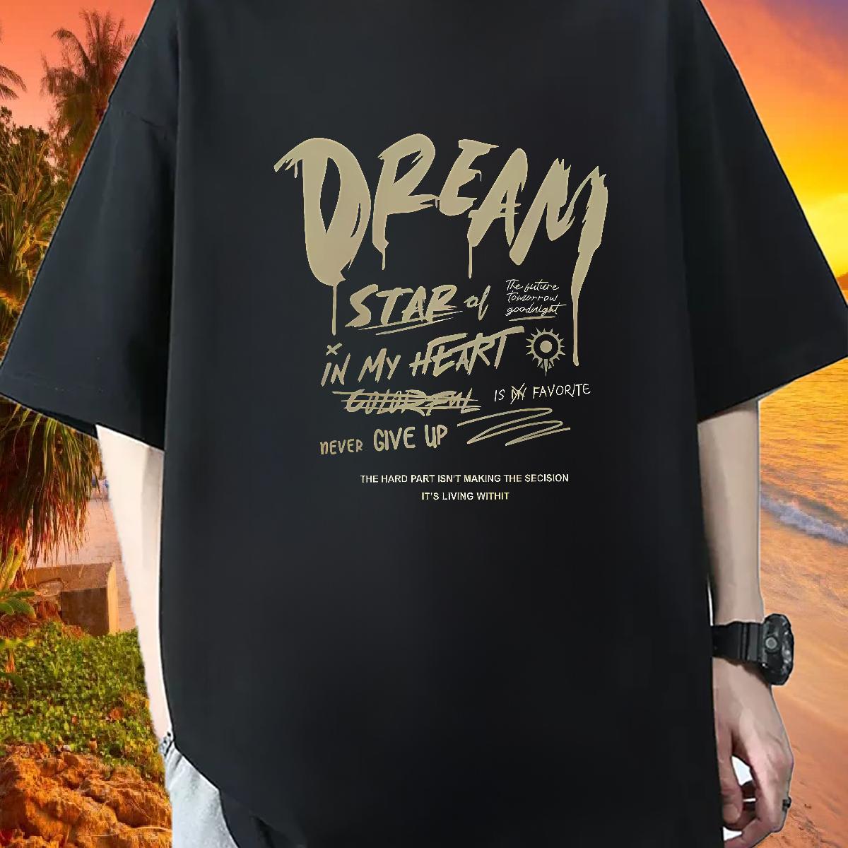 New T-Shirts Black Oversized Men Tops Tees Street Casual Crew Neck Cotton Brand Polos
