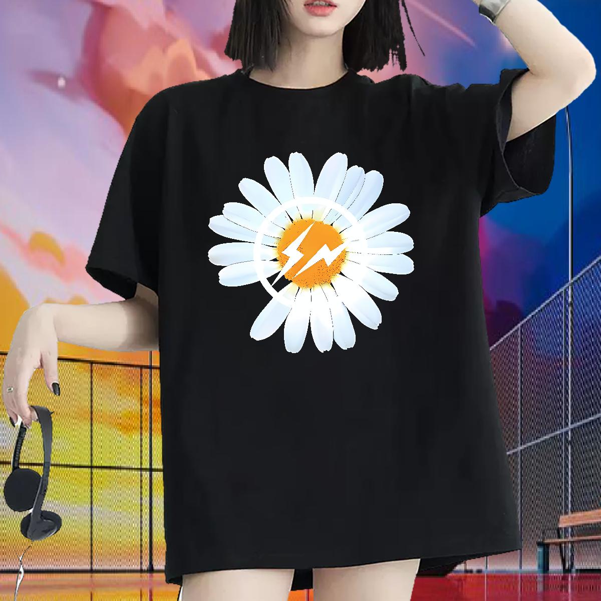 Fashion Womens T Shirts Cotton Breathable Short Sleeve Casual Couples T Shirts Cartoon Anime Brand Wear