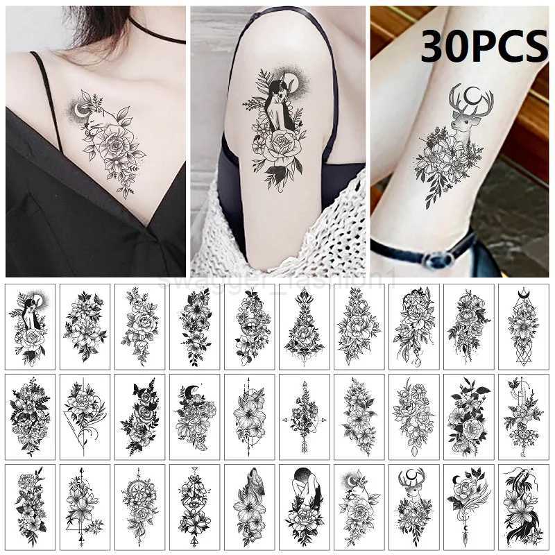 30PCS Womens Tattoo Tips Waterproof Tattoos Butterfly Tattoo Stickers Mini Fake Tattoos Temporary Tattoo Stickers ZS319B240713