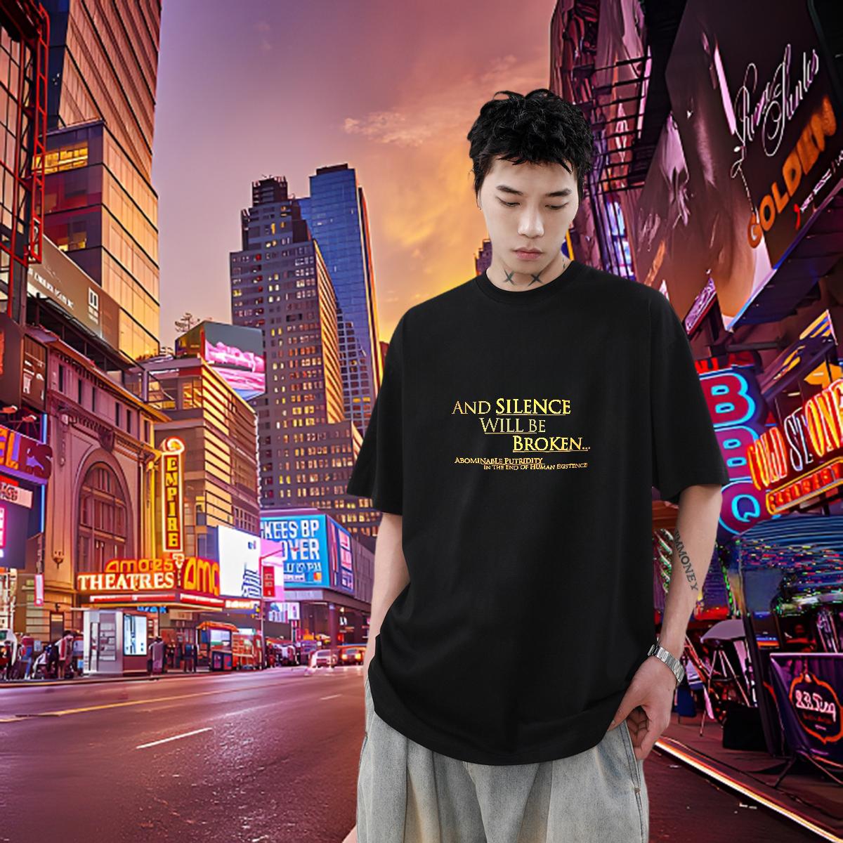 Soft T-Shirts Casual Daily Wear 180g Cotton Men Clothes T-Shirt Custom Oversized Tshirts