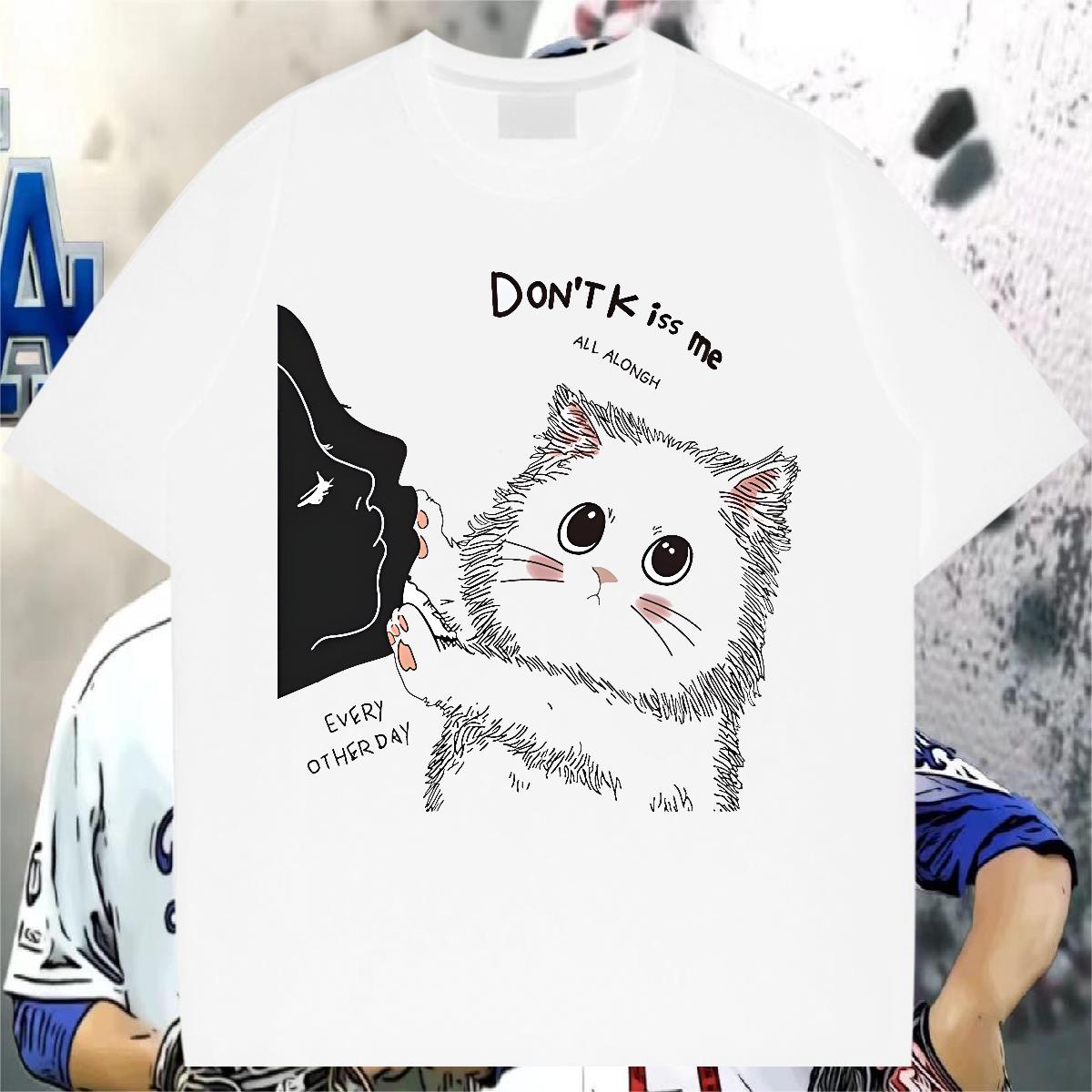 2024 Designer T shirt Cartoon Print Casual Daily Wear Mens Tshirts Short Sleeve Cotton O-Neck High Quality