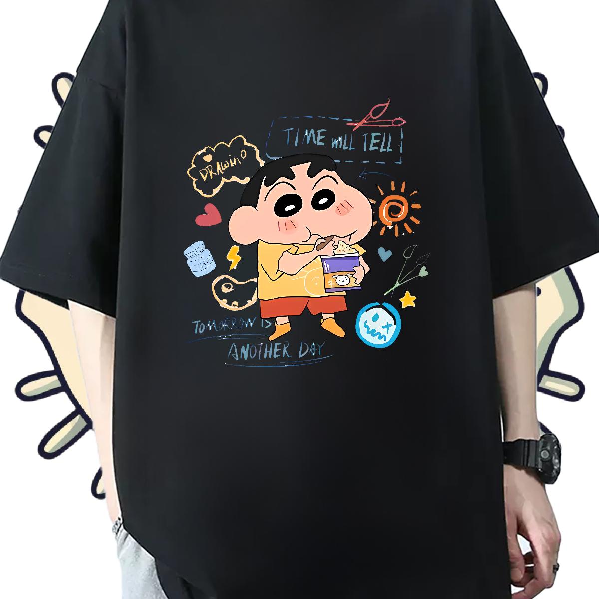 Classic Casual T Shirt For Man Cartoon Printing S-3XL Street Men Tshirts Cotton O Neck Short Sleeves Cool Design