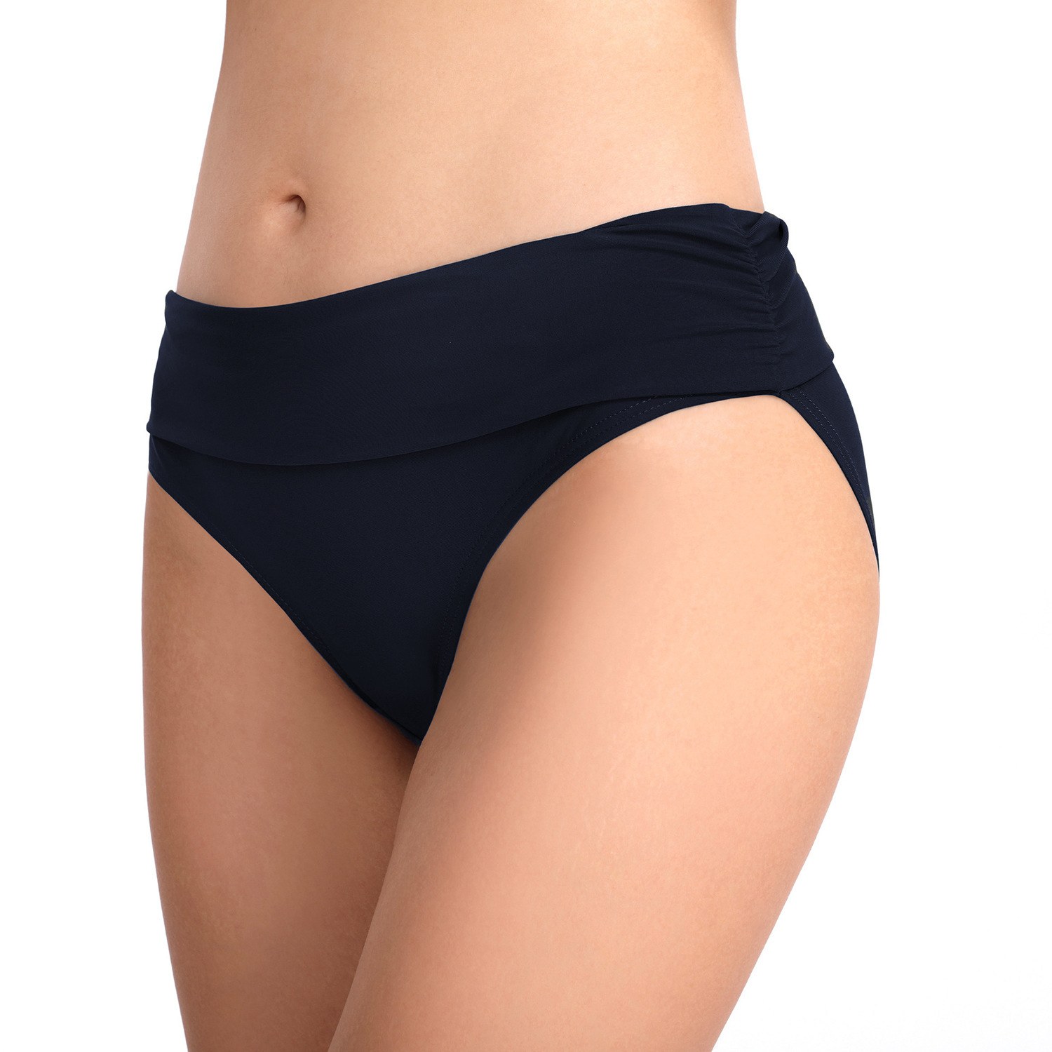 Gentle Wind Long Fashion New Pattern Versatile Popular Sexy Elastic Hip Lifting Pleated Solid Color Women's Triangle Trunks, Beach Swimming Trunk