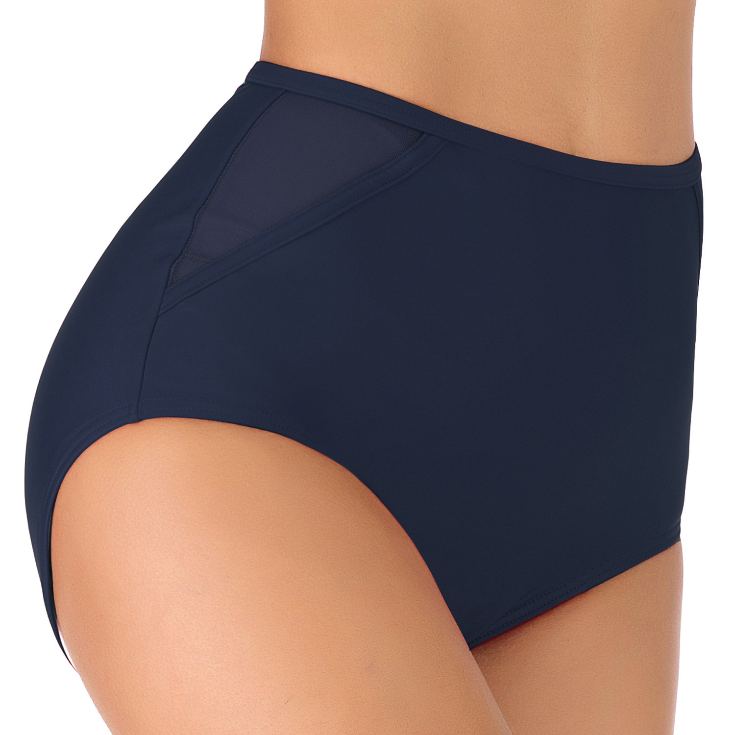 French Fashion Solid New Pattern New Triangle Swimsuit Adult Feminine High Elastic Simple Swimming Pants Bifurcated Temperament Novelty Waist Short Bi