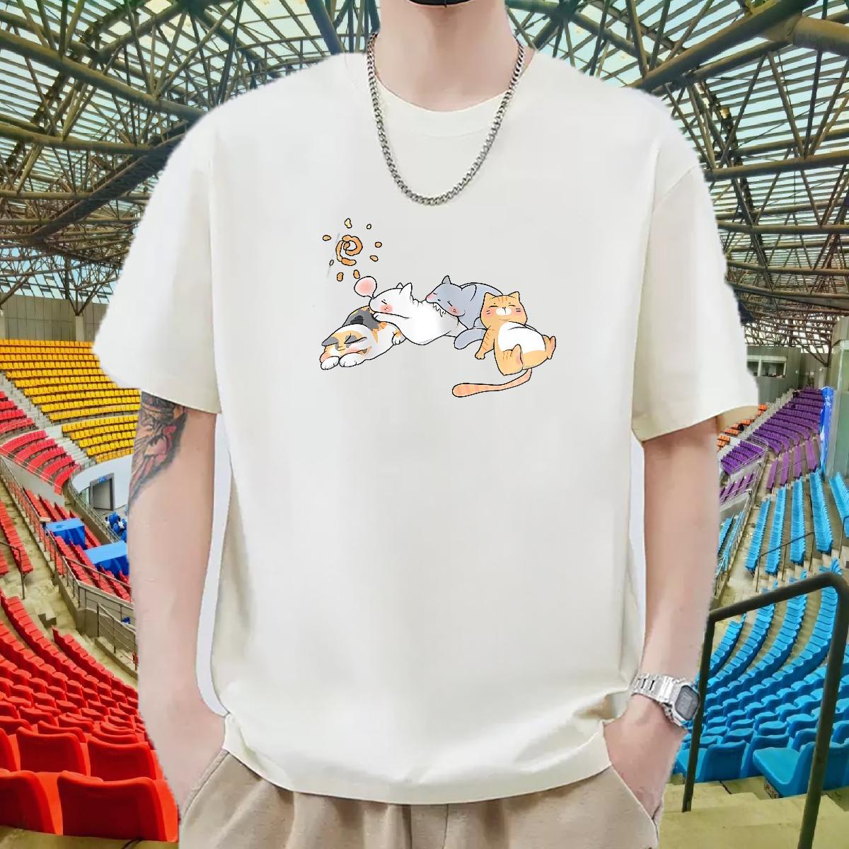 Brand Tshirts Round Neck Short Sleeve Beach Men T Shirts DIY Printed Wholesale Tops