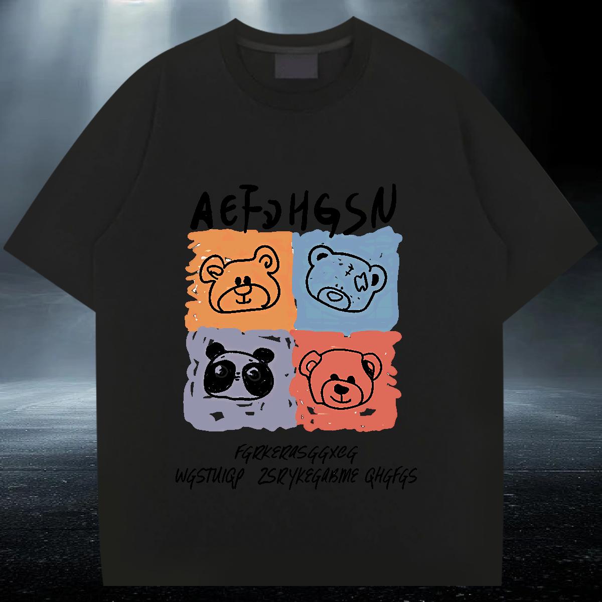 2024 DIY T shirt Custom Printed Men Clothes T-Shirt Street Casual Breathable Crew Neck Brand Tops