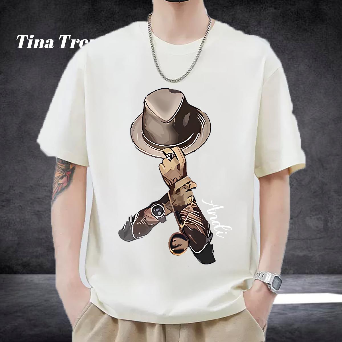 Cool Design T-Shirts Casual Beach Breathable Short Sleeve Men Tshirts 2024 Summer Anime Print Tees Shirts