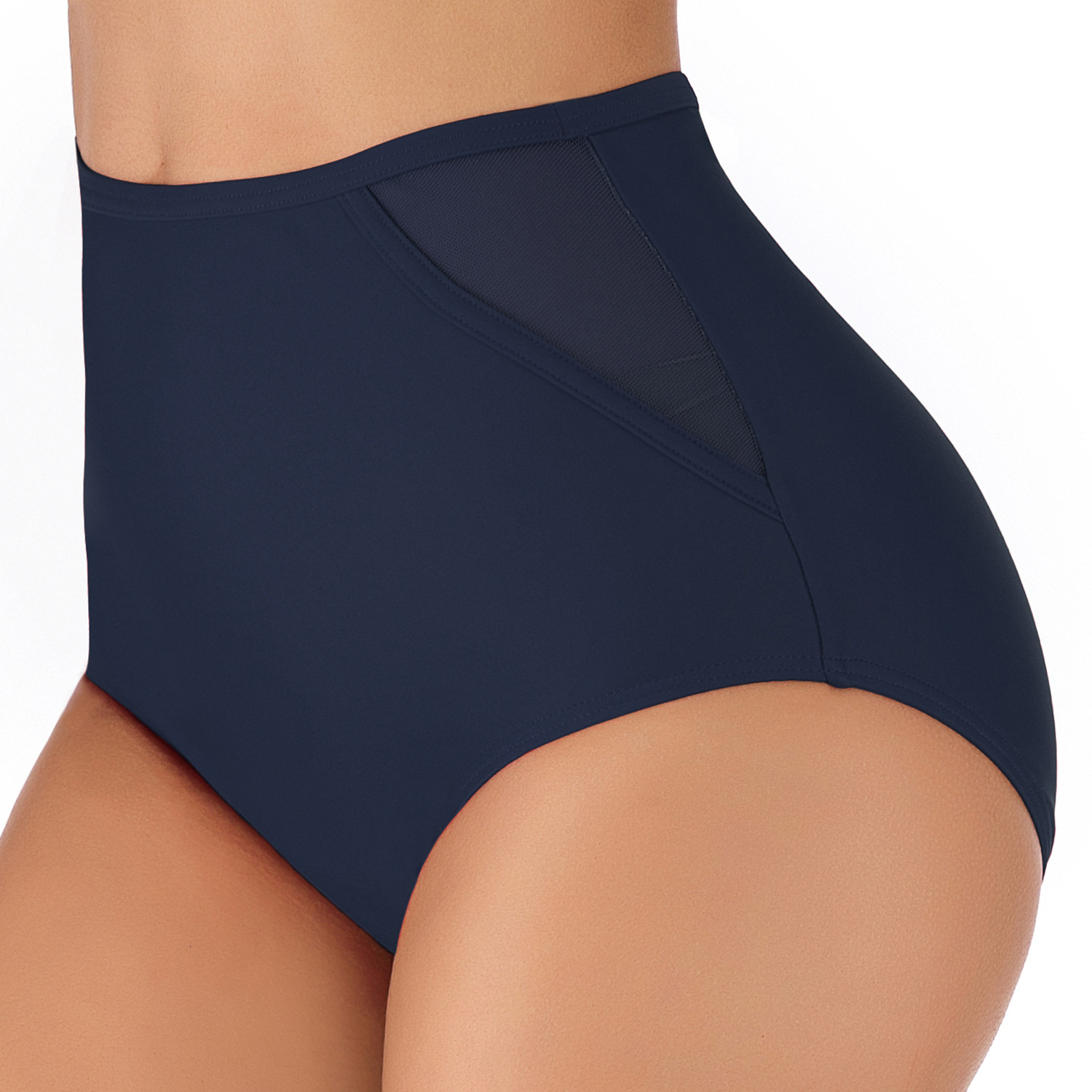 French Fashion Solid New Pattern New Triangle Swimsuit Adult Feminine High Elastic Simple Swimming Pants Bifurcated Temperament Novelty Waist Short Bi