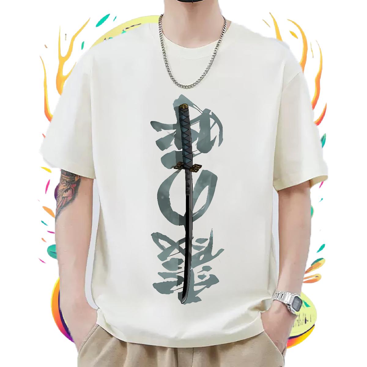 Designer Fashion Men T Shirts Custom Anime Spring Summer Tshirts Breathable Short Sleeve High Quality