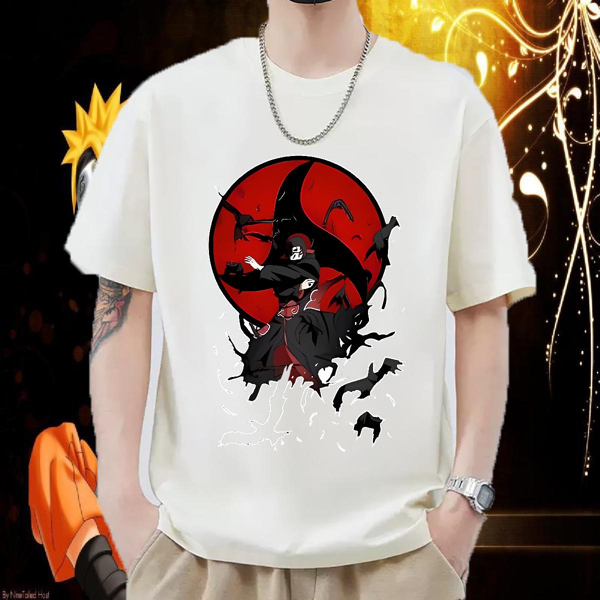 Classic Tshirts O-Neck Short Sleeve Cotton Anime Printing Street Men T Shirts Custom Cartoon Fashion Designer Tees Shirts