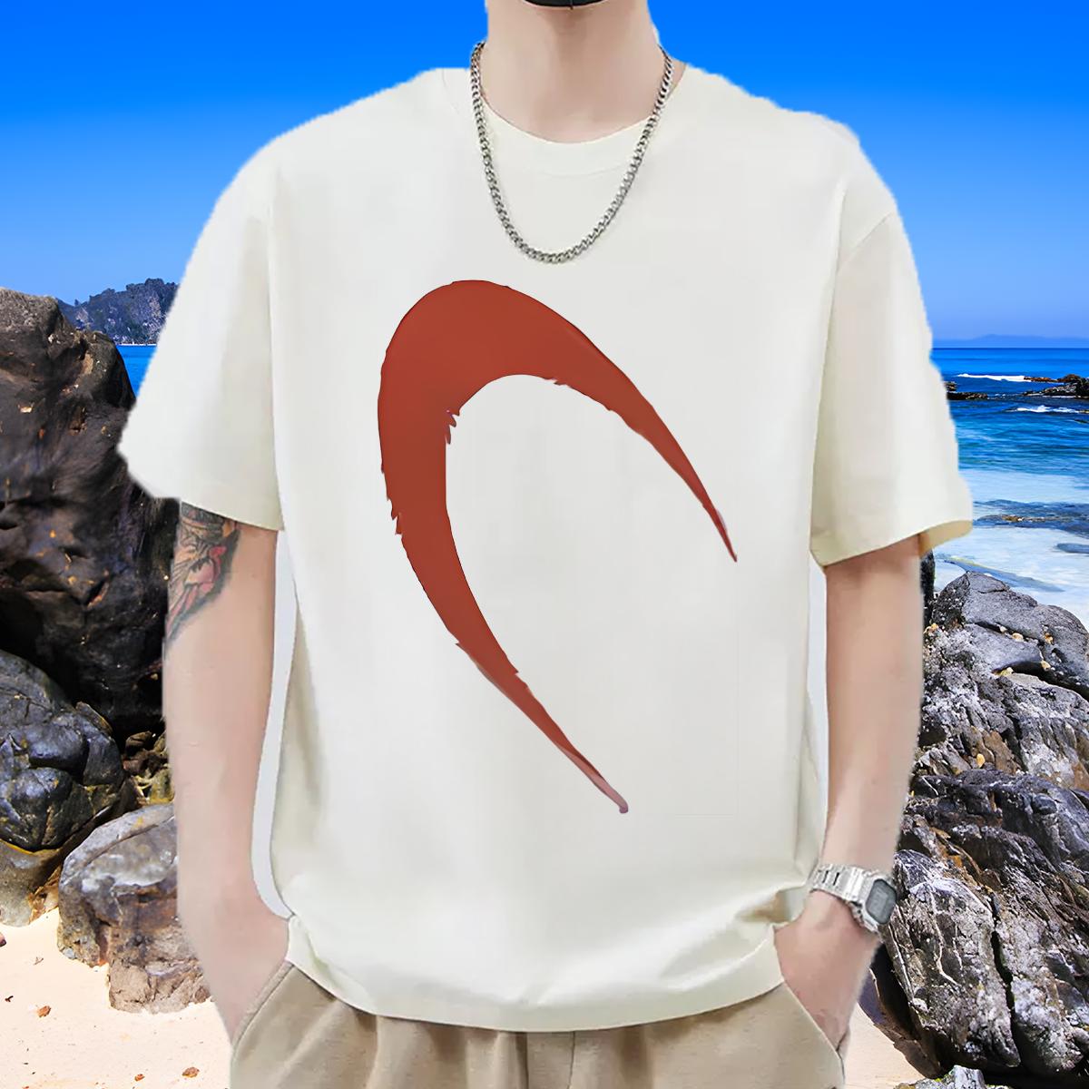 Loose Men Clothes T-Shirt 180g Cotton Home Outdoor Men T Shirts White Plus Size Fashion Design Tops Shirt