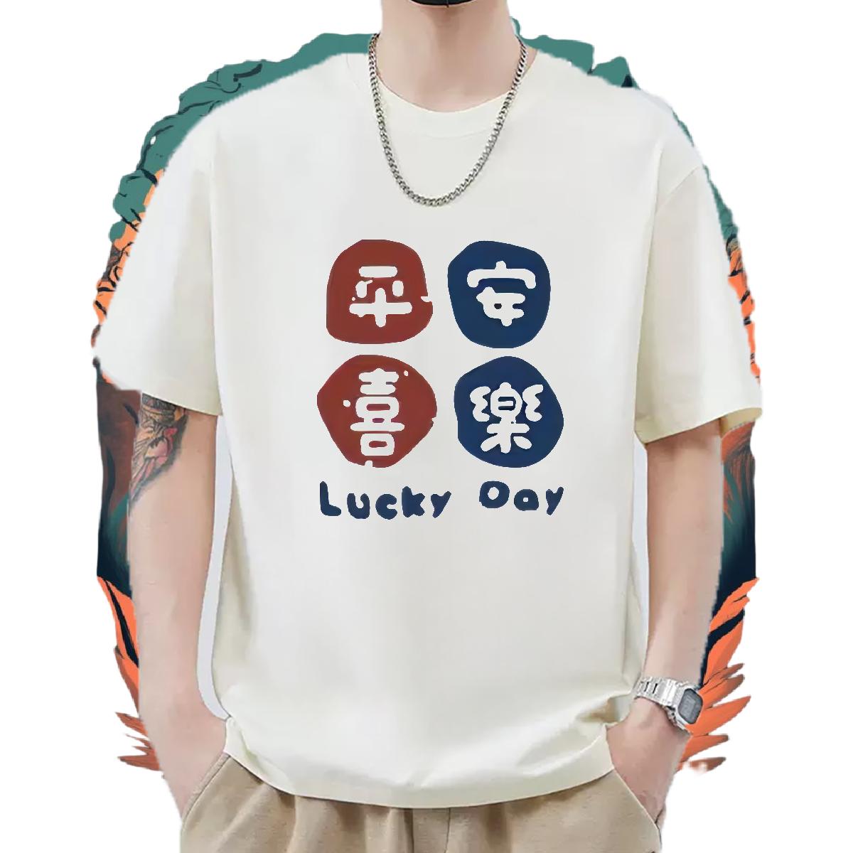 Wholesale T Shirts Men High Street Hip Hop 180g Cotton Men Tops Tees Brand Anime Print Wear