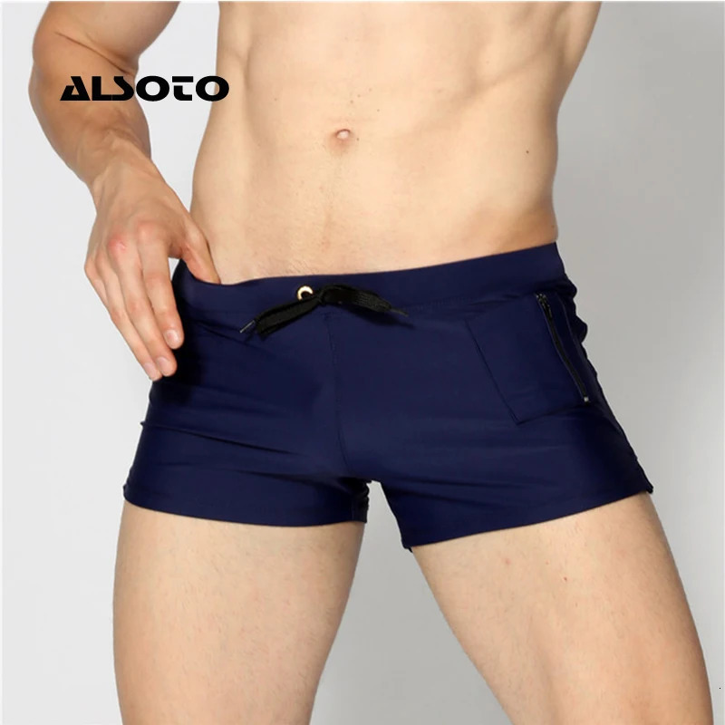 ALSOTO Board Shorts Men Swimwear Swimsuits Shorts Men Breathable Mens Swimsuits Trunks Boxer Briefs Sunga SwimSuits 240703
