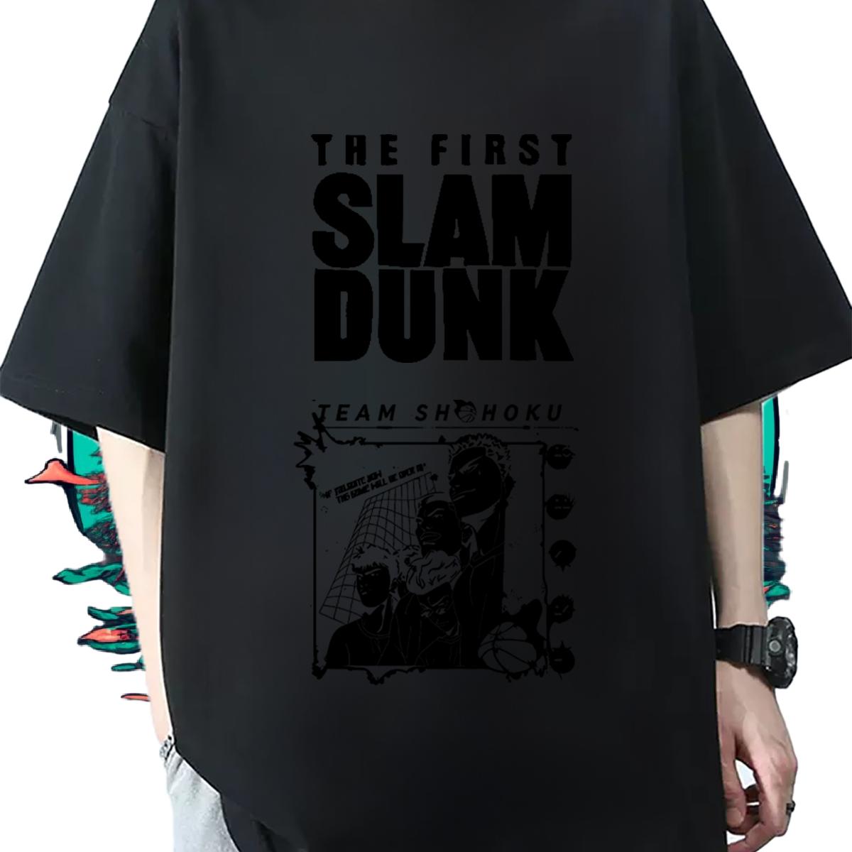 Casual New T Shirt For Man Black Oversized Anime Printing Street Tshirt for Man Woman Breathable Short Sleeve Cool
