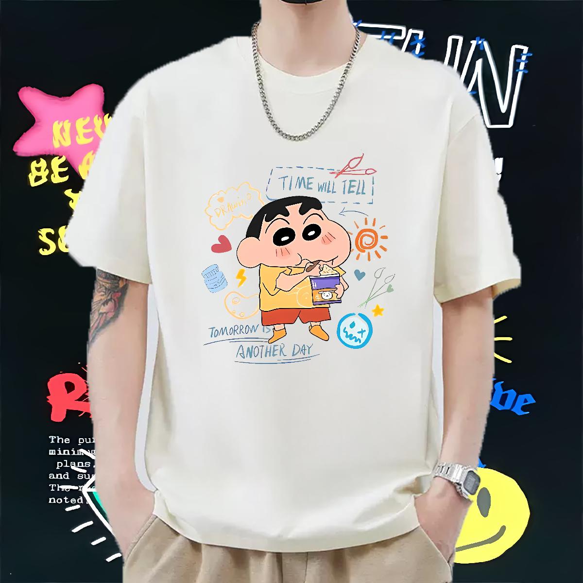 Brand T Shirts Men Plus Size Cartoon Casual Men Tees Crew Neck Cotton Comfortable
