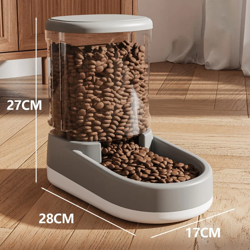 Pet Dog Feeder Cat Automatic Drinking Fountain Cat And Dog Drinking Water Feeding Bowl Transparent Dog Food Storage Dispenser