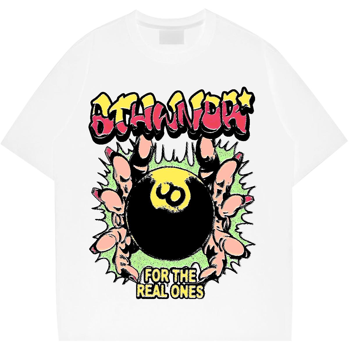 Unisex T-Shirts for Men High Street Hip Hop Breathable Short Sleeve Couples T Shirts 2024 Summer Anime Print Tops Shirt