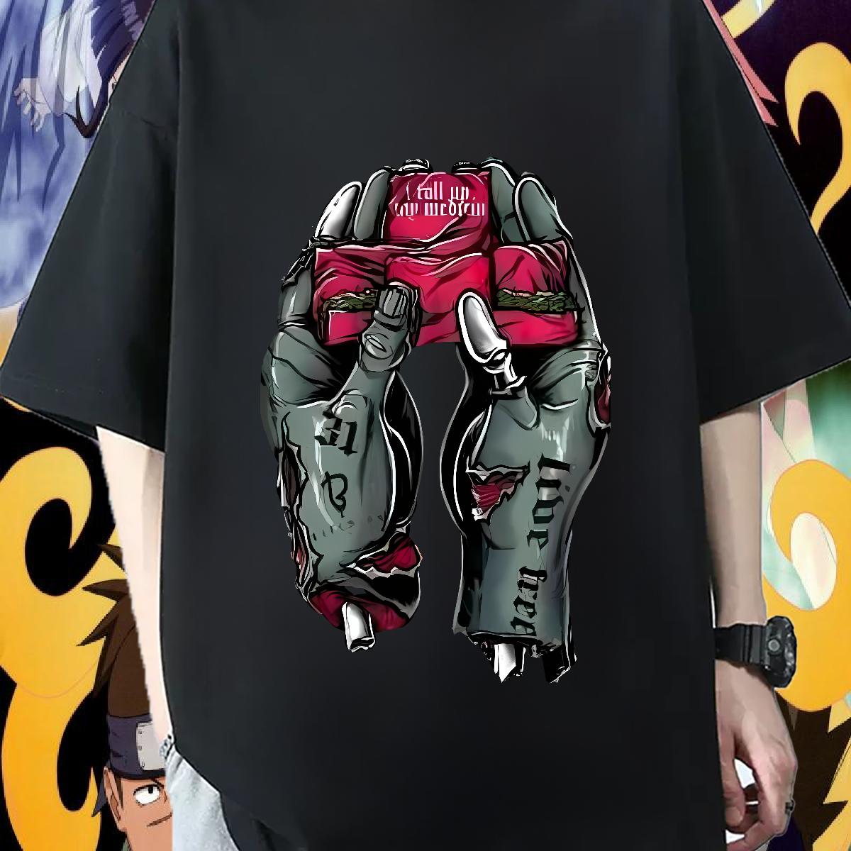 DIY Customized T shirt Floral Print Men Tops Tees Street wear Hip Hop Breathable Short Sleeve High Quality Polos