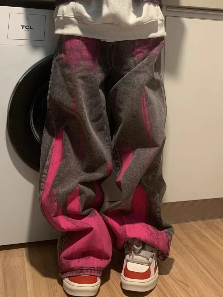 High-quty Womens Baggy Jeans Vintage Y2k 90s Oversize Denim Trousers Harajuku High Waist Wide Cowboy Pants Trashy 2000s Z260313