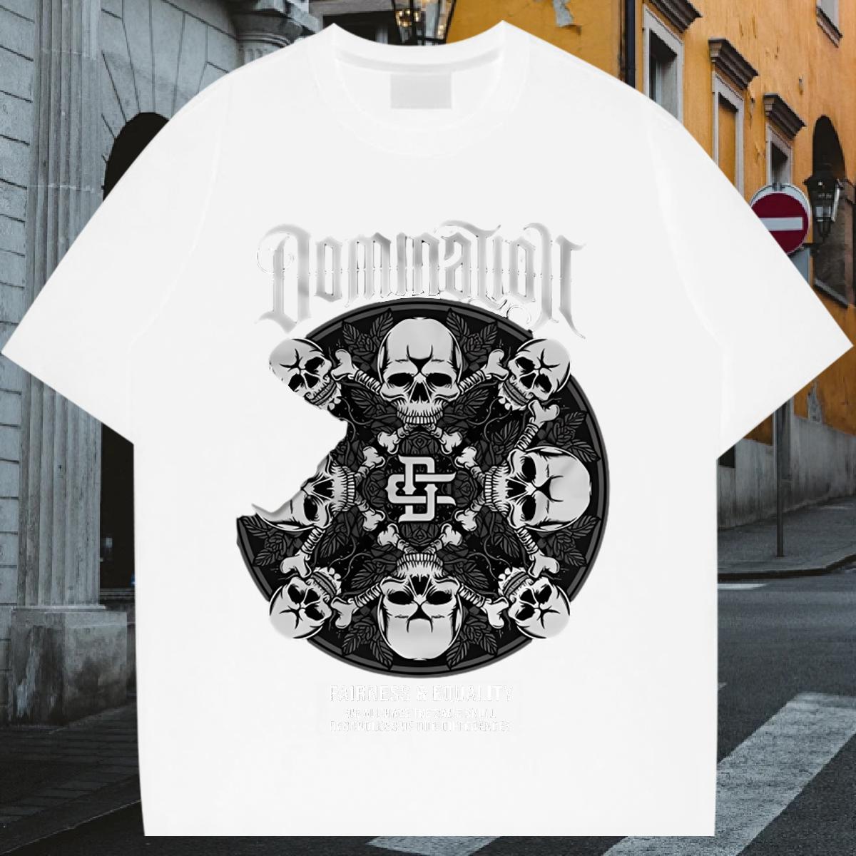 New Designer Man T Shirts Skull Spring Summer Couples T Shirts Breathable Crew Neck 5A