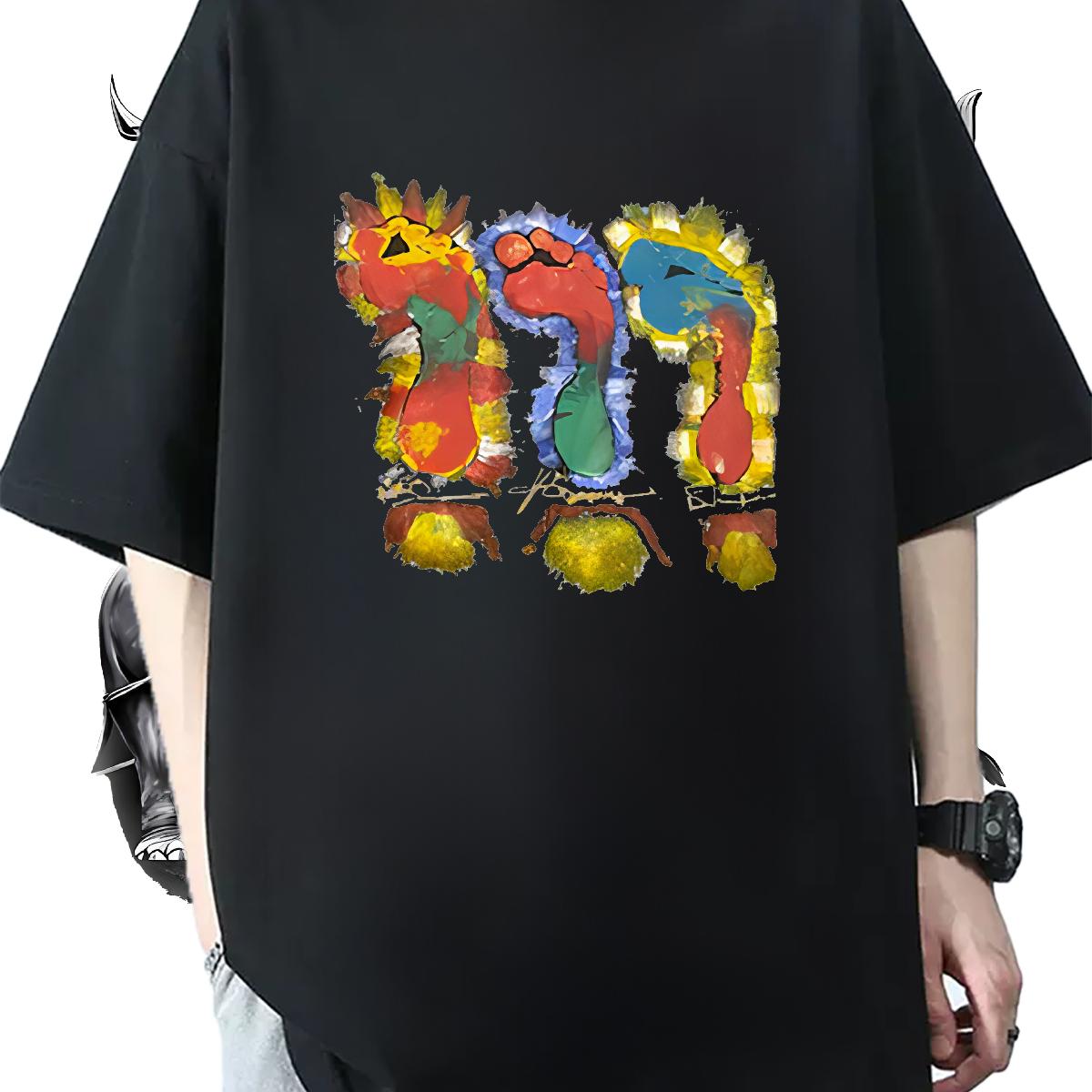 Fashion Casual T Shirts Men DIY Anime Casual Beach Couples T Shirts Short sleeve Cotton Soft Popular