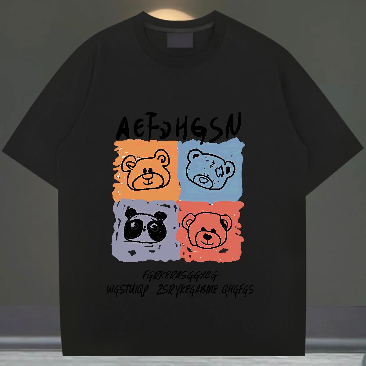 New Designer T Shirts Men Anime Mens Tshirts Hip Hop Breathable Short Sleeve Popular Tops Tees