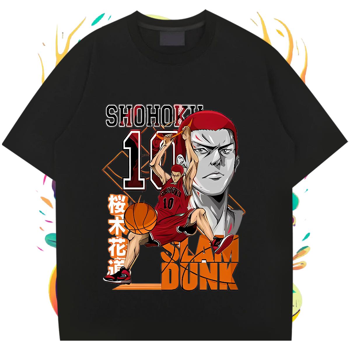 Wholesale Men T Shirts Anime Print Tshirts Street Wear Cotton Breathable Short Sleeve Cool Tees Shirts