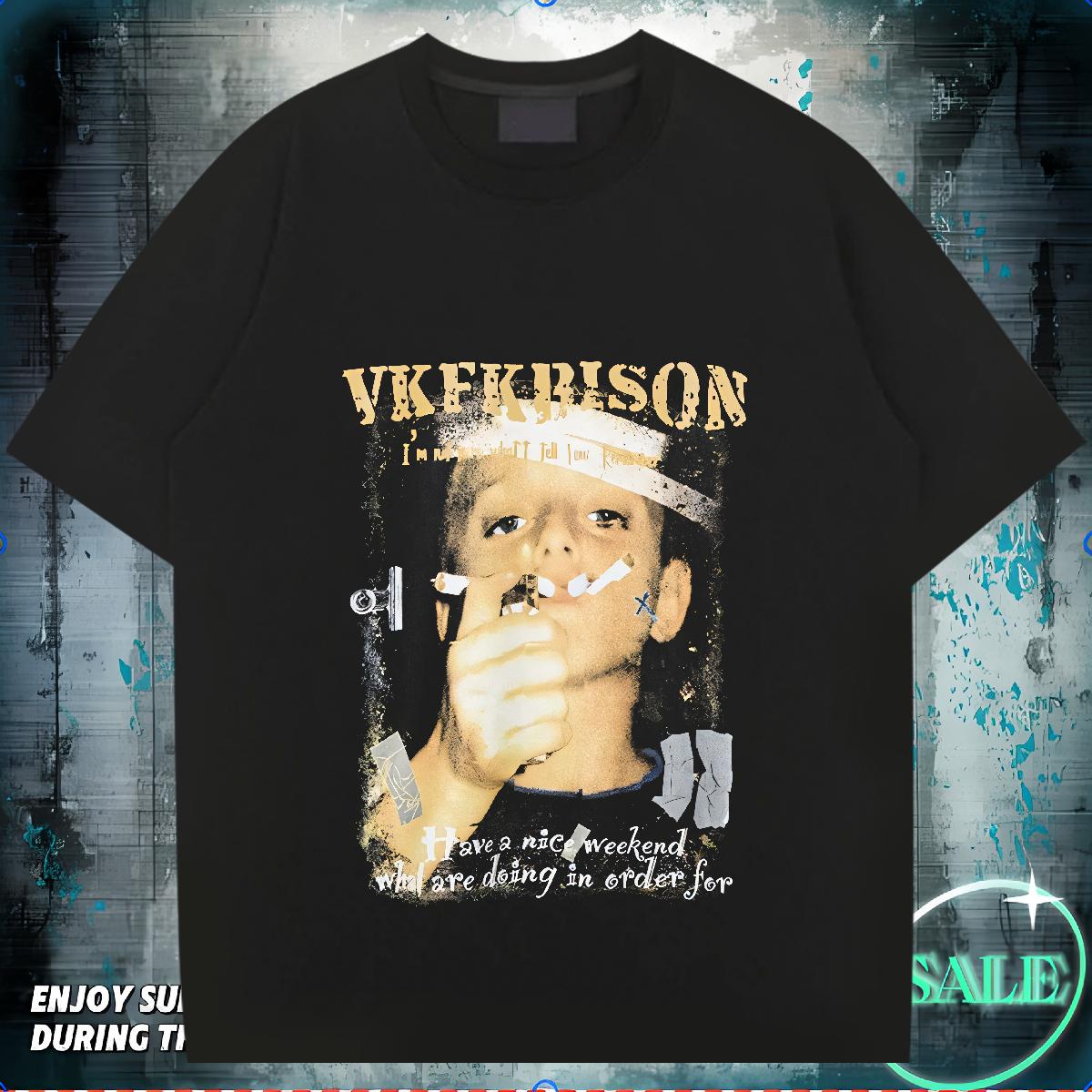 Loose T shirt Daily Outfit Cotton Breathable Soft Couples T Shirts 2024 DIY Skull Clothings