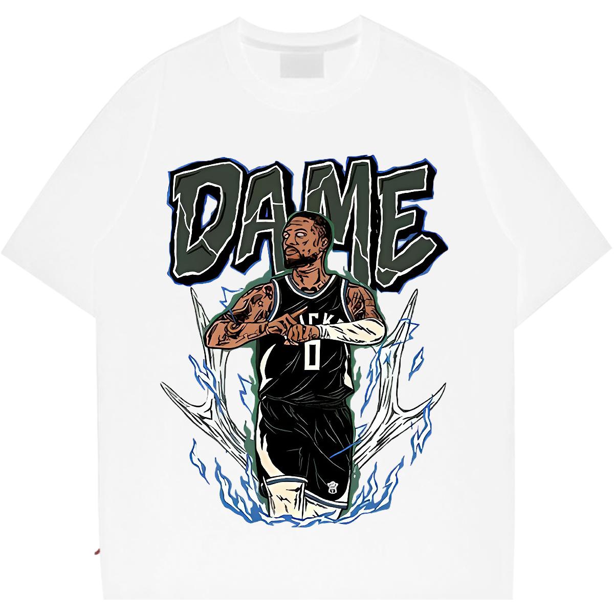 Wholesale T Shirts Men Street Casual Crew Neck Cotton Men Tops Tees New Cartoon Printing S-3XL Wear