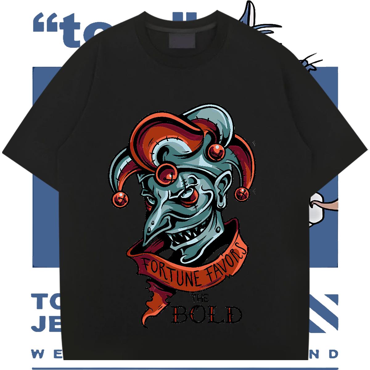 Loose Fit T-Shirts for Men Home Outdoor Breathable Crew Neck Couples T Shirts New Plus Size Cartoon Tees