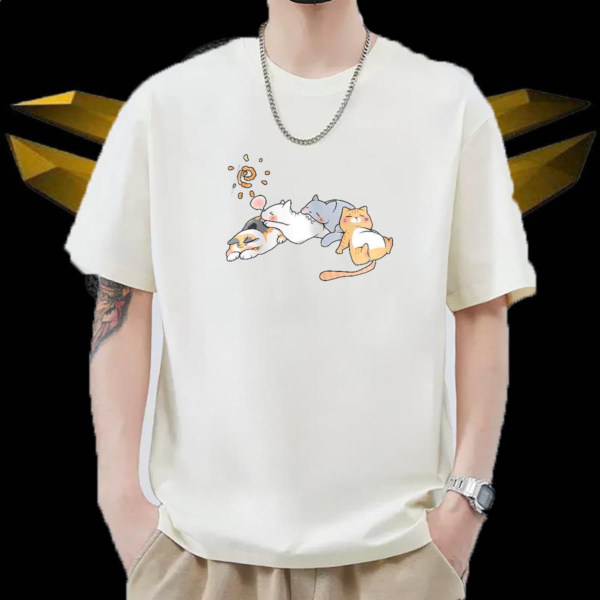 2024 Summer T-Shirts Custom Printing Tshirt for Man Woman Anime Printing Street Cotton Breathable Short Sleeve Wholesale Wear