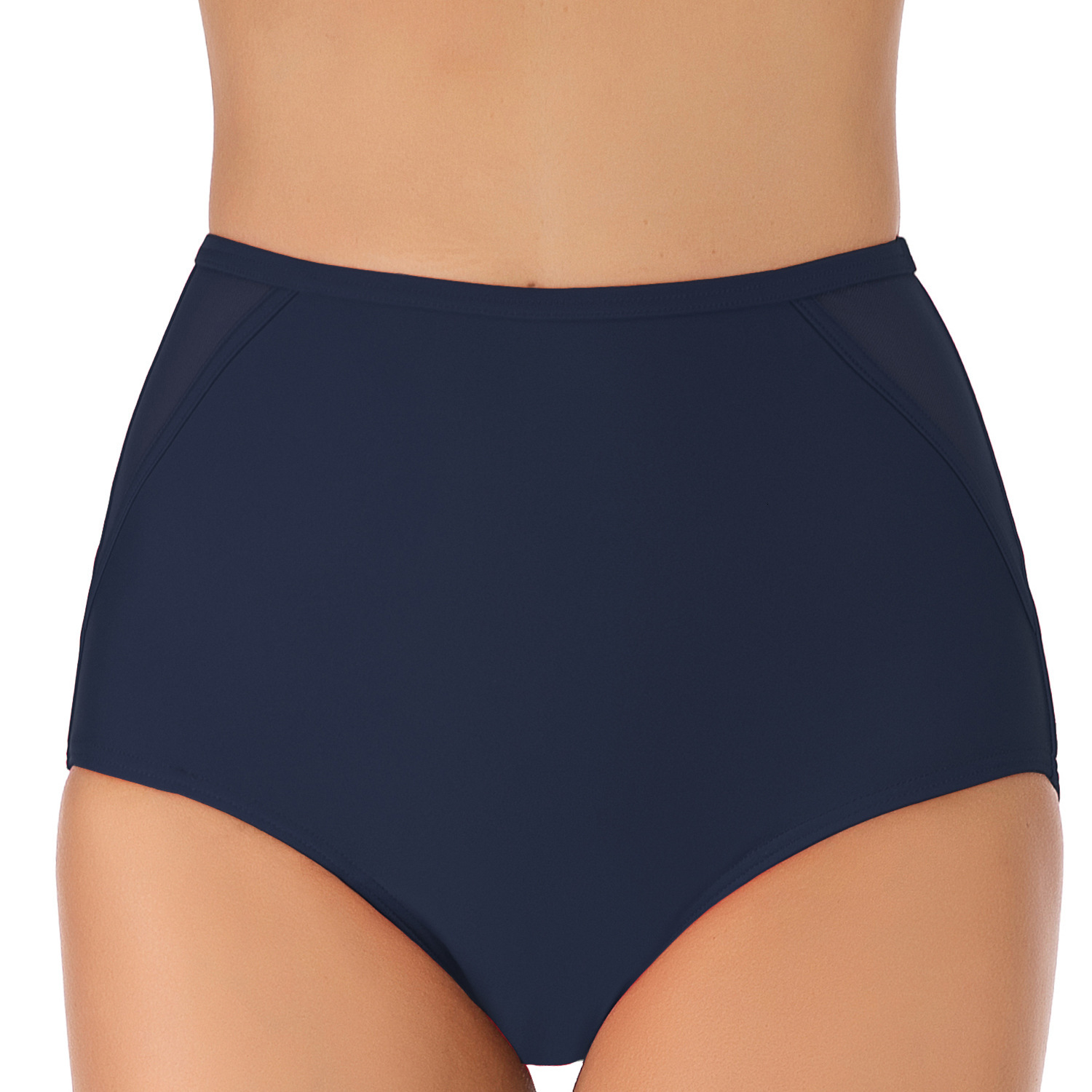 French Fashion Solid New Pattern New Triangle Swimsuit Adult Feminine High Elastic Simple Swimming Pants Bifurcated Temperament Novelty Waist Short Bi