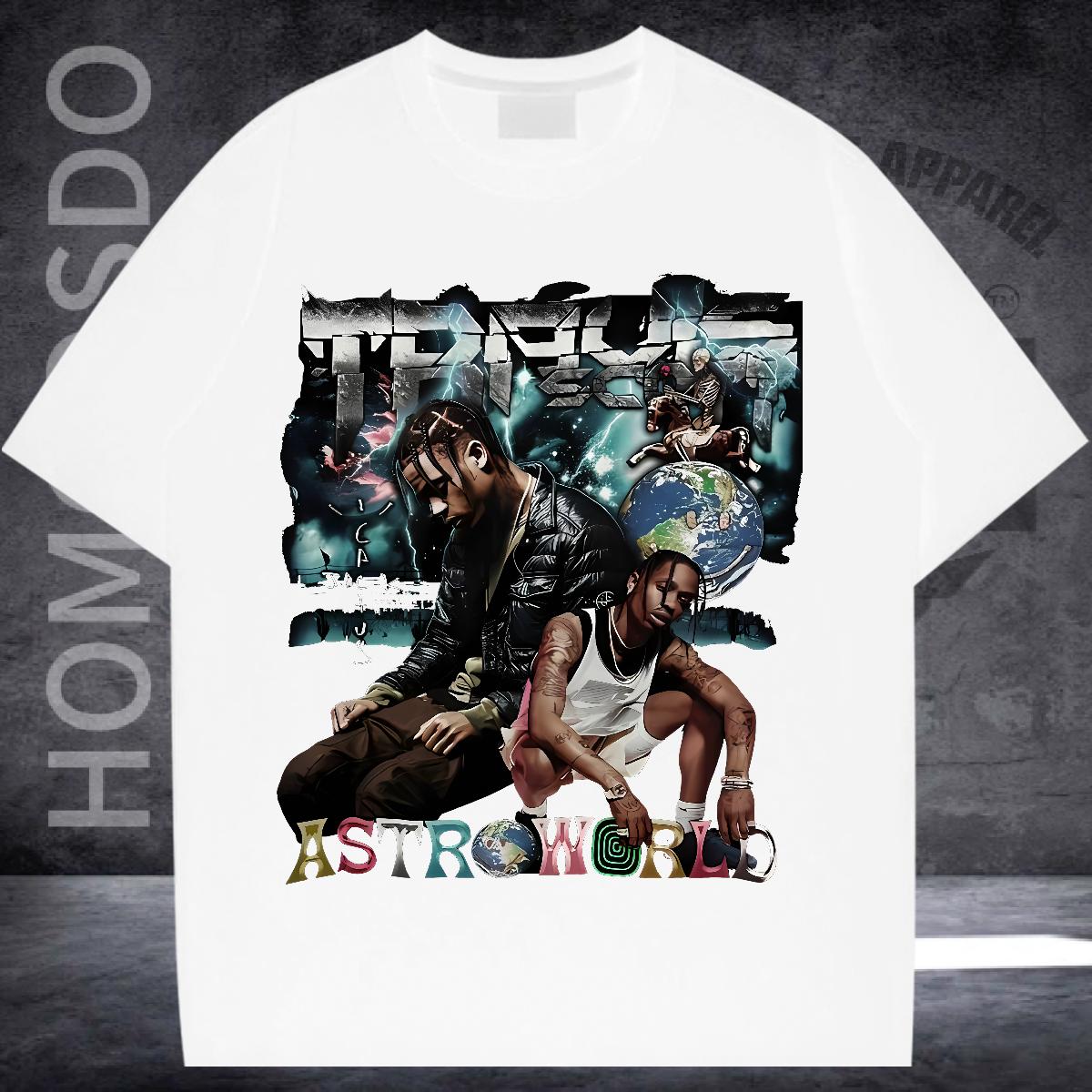 Loose Fit Mens T Shirts Street Crew Neck Cotton Tshirts Customized Customized Print Tees