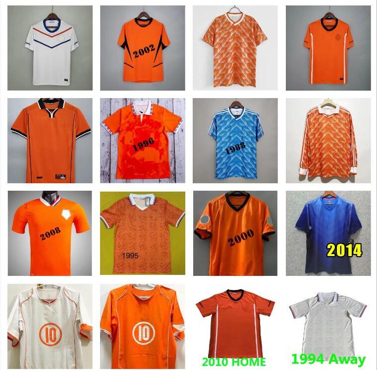 Holland Retro V.Persie ROBBEN Soccer Jerseys Bergkamp Kluivert Gullit Persie Sneijder van Basten Nistelrooy Rijkaard Vintage Classic Shirt Kit