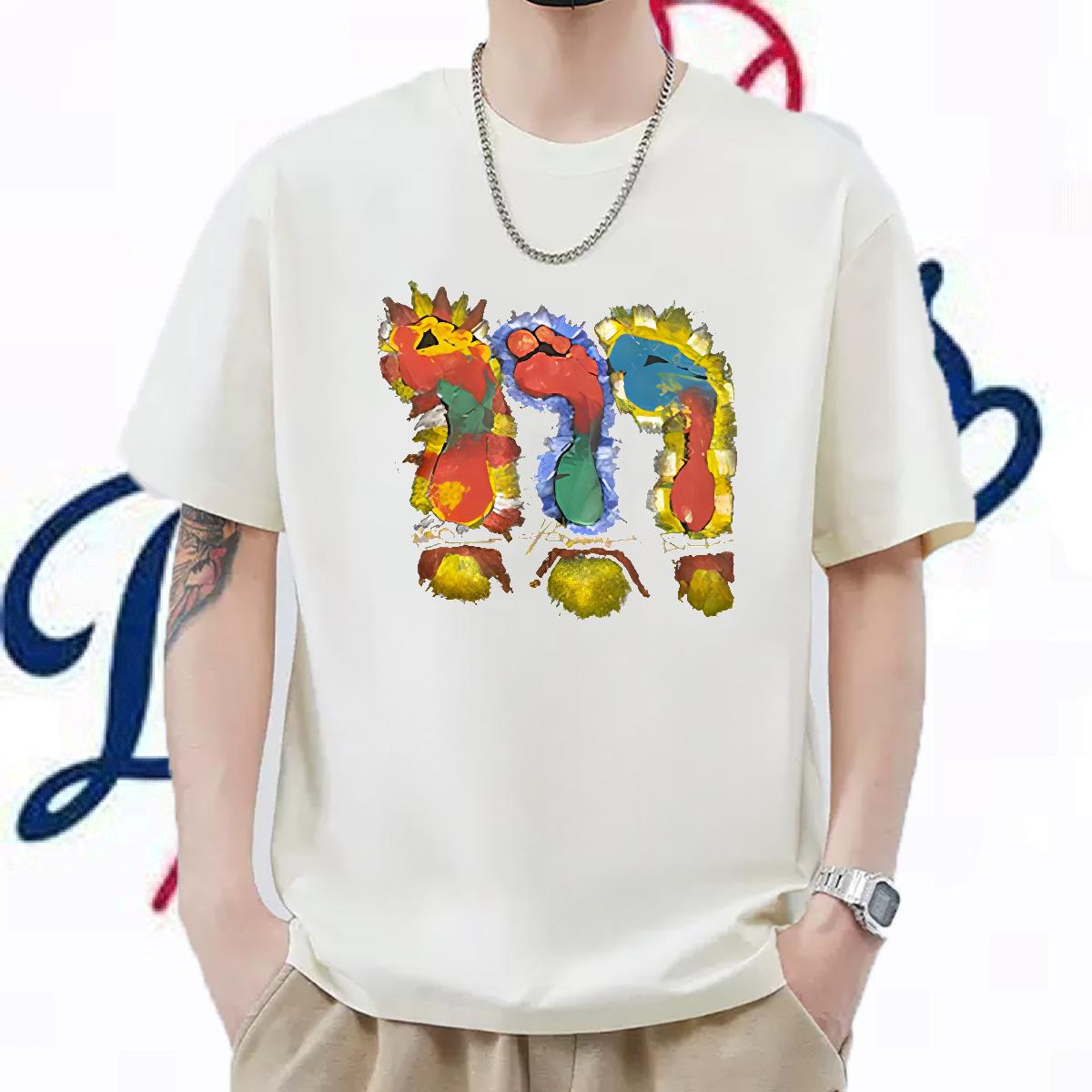 Loose Mens Tshirts Round Neck Short Sleeve Sport T Shirts Men Custom Print Plus Size 2024 Summer Top Tees