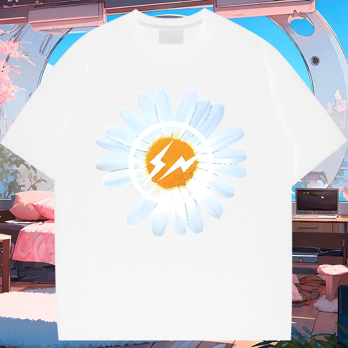 Loose Women T Shirts Breathable Crew Neck Cotton Tshirts Outdoor DIY Unisex Tshirts Custom Cartoon