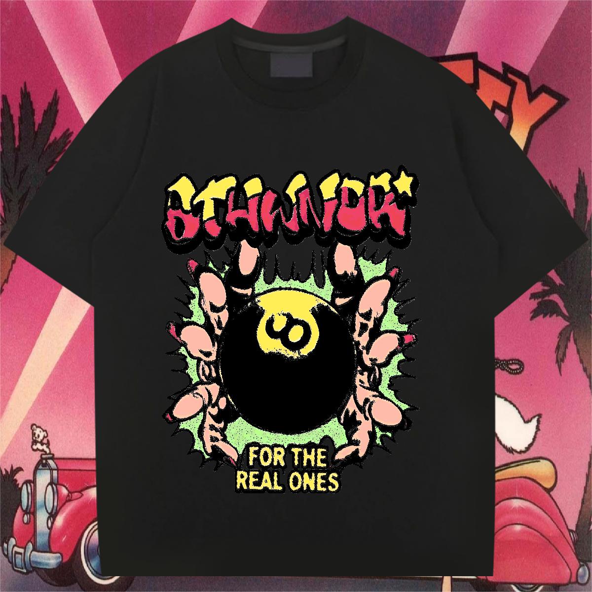 Brand T shirt DIY Printed Men Tees High Street Hip Hop Cotton Breathable Wholesale Clothes