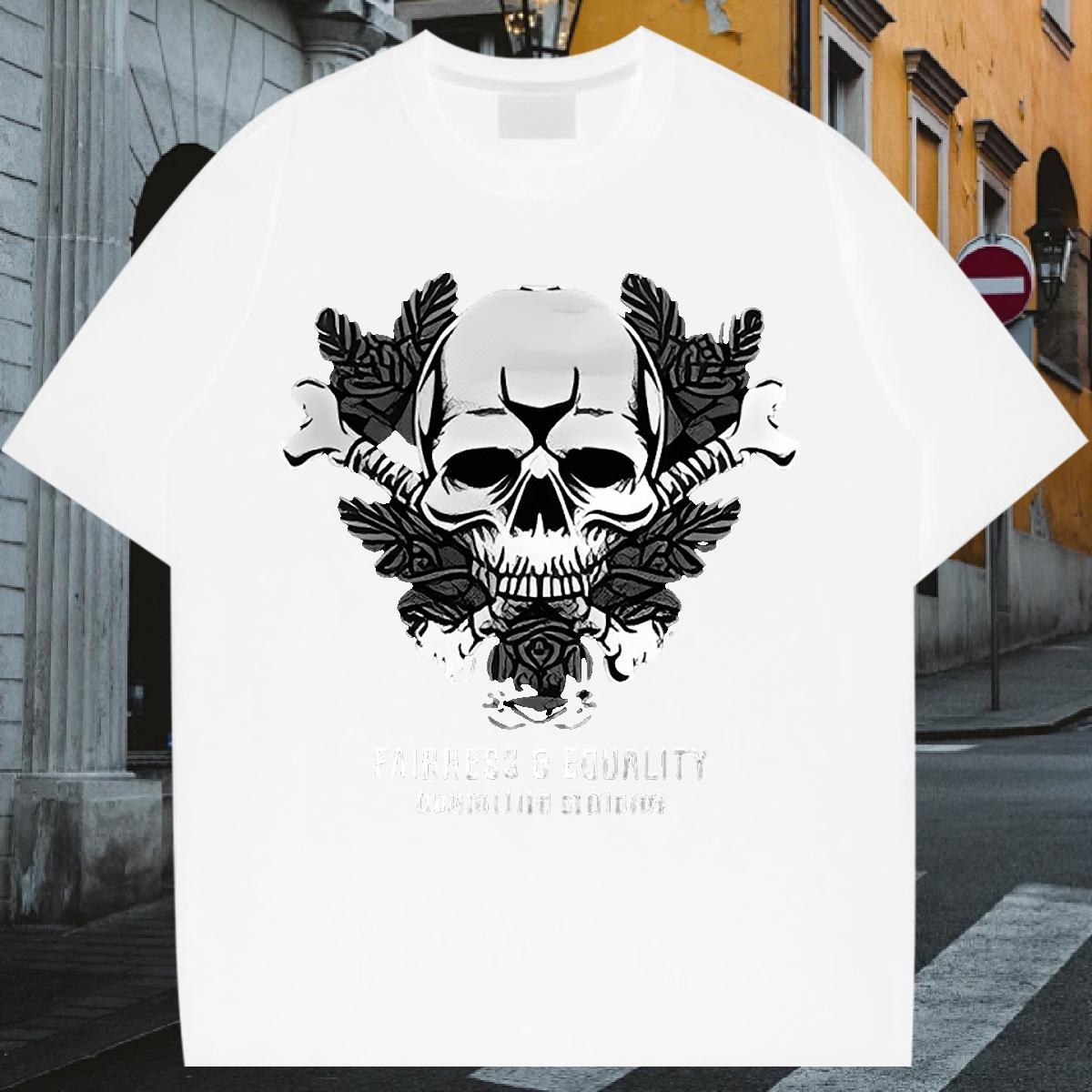 Fashion Casual T-Shirts for Men DIY Beach Mens Tshirts Breathable Crew Neck Cotton Soft