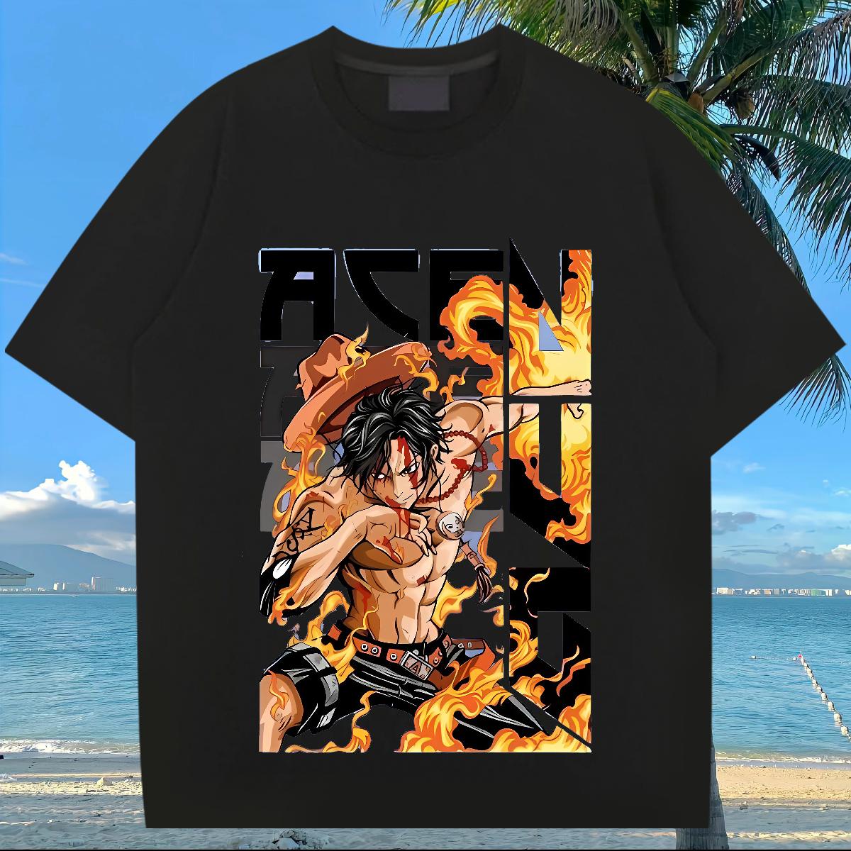 Classic T-Shirts for Men Floral Print Daily Outfit Tshirts Cotton Breathable Brand