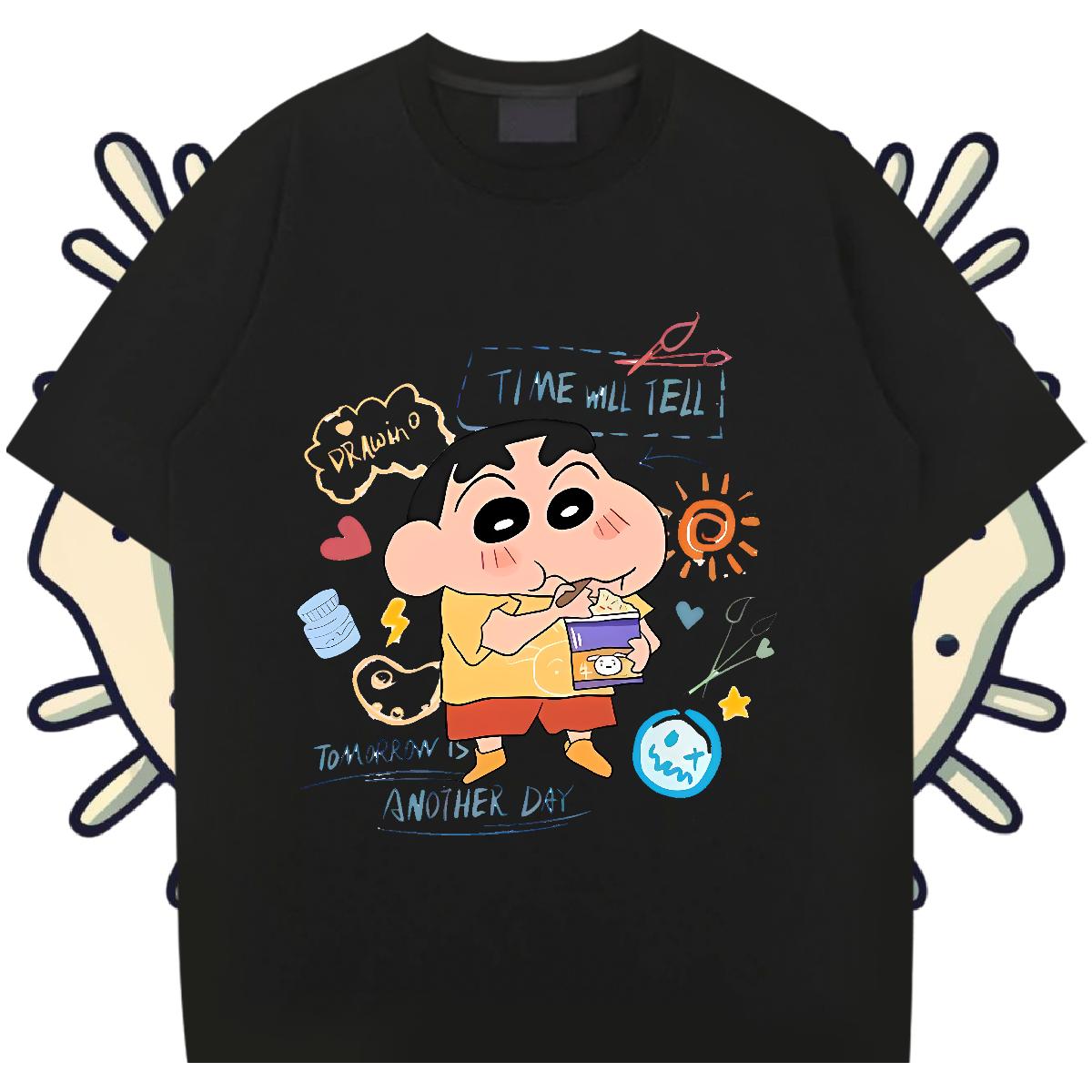 Classic Casual T Shirt For Man Cartoon Printing S-3XL Street Men Tshirts Cotton O Neck Short Sleeves Cool Design