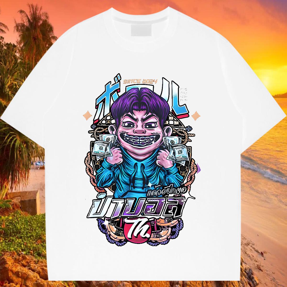 Custom Woman T Shirts Cotton Breathable Short Sleeve White Plus Size Wear Hip Hop Street Loose Woman Tshirt