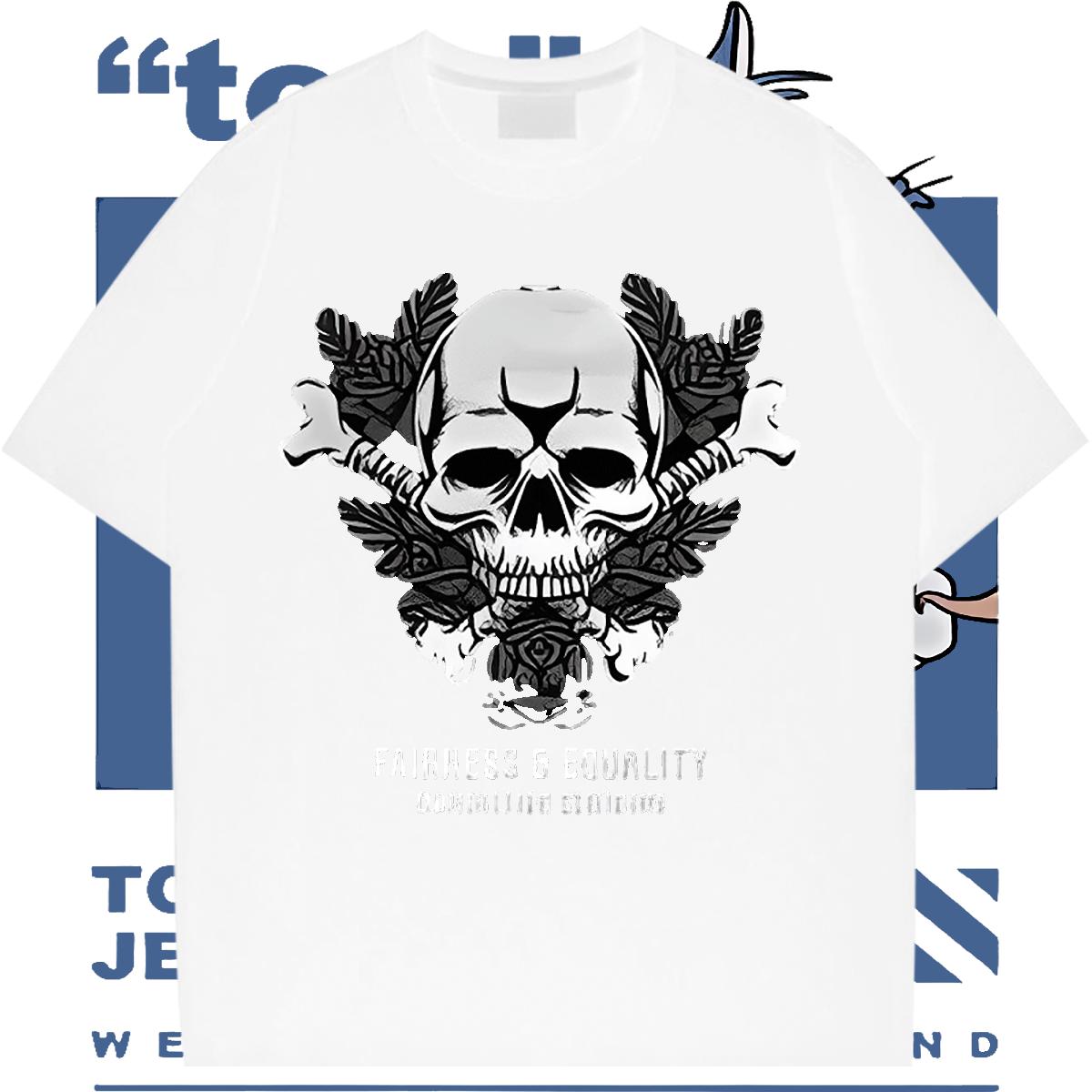 Wholesale T-Shirts Black Oversized Men Tops Tees Home Outdoor O-Neck Short Sleeve Cotton 5A Top Tees