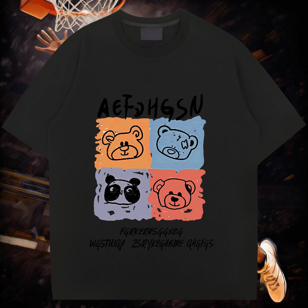 2024 Summer T-Shirts Custom Print Oversized Men Clothes T-Shirt Street Casual Crew Neck Cotton Brand Tee Shirt