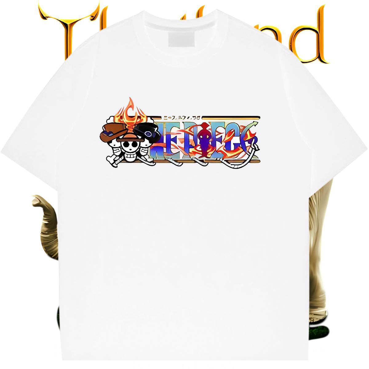 Classic T-Shirts for Men Spring Summer O-Neck Short Sleeve Cotton Men Tops Tees Designer Fashion Cartoon Printing S-3XL Polos